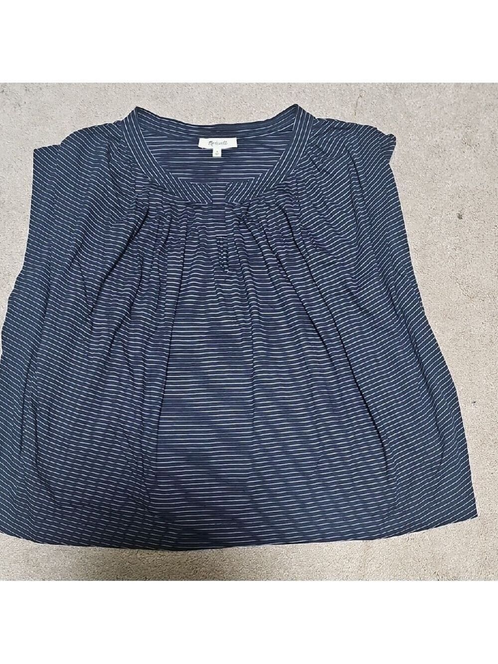 Madewell Striped Navy Blue Women's Top